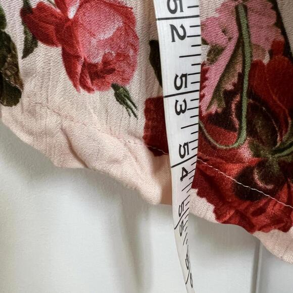 Sisters of the Tribe Women's Size 14 Red Pink Floral Jumpsuit Romantic Flowy - Picture 11 of 14